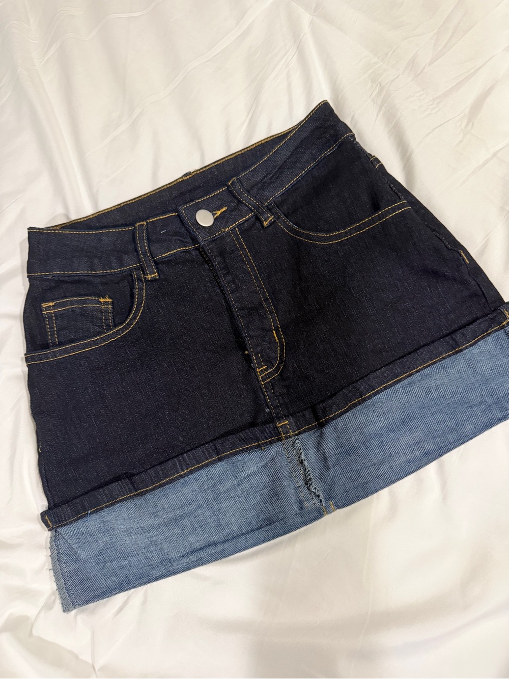 Dark Denim Mini Skirt